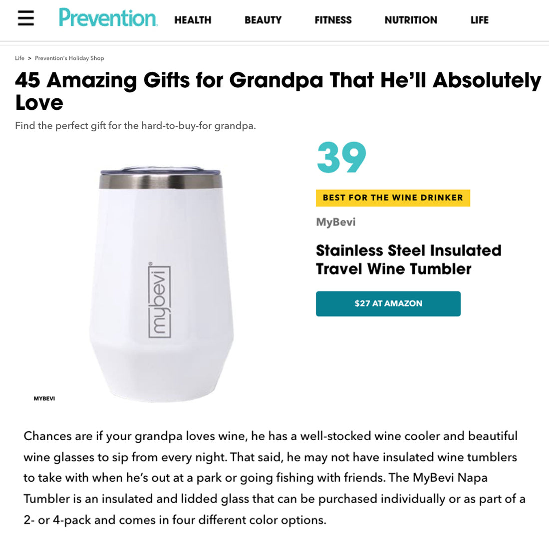 Prevention: 45 Amazing Gifts for Grandpa That He’ll Absolutely Love