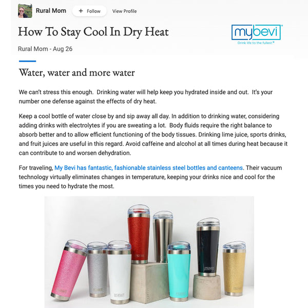 MSN: How to stay cool in dry heat