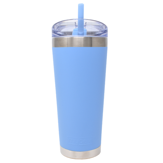 MyBevi 26 oz Stainless Steel Tumbler | Powder Coated Cup With Straw