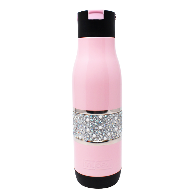 MyBevi Hollywood Sport Hydration Bottle 20 oz | Rhinestones Bling Water Bottle - Customizable