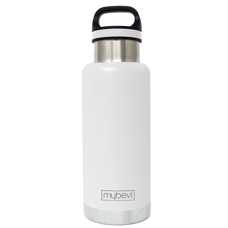Hydrate Bottles 30oz Travel Tumbler with Handle, Vacuum Insulated Travel  Mugs, White