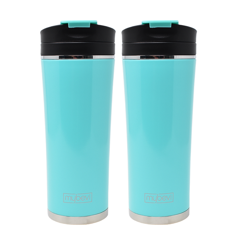 Commuter Tumbler - 16 oz. - Turquoise 2 Pack Bundle