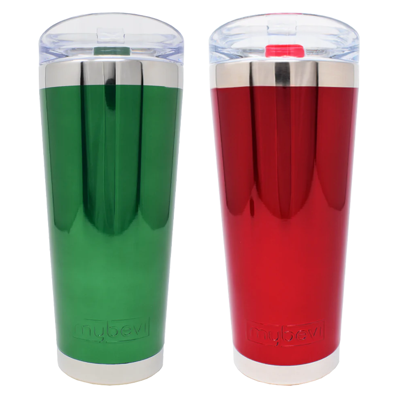 Classic Chrome Mirror Tumbler - 26 oz - Holiday Bundle