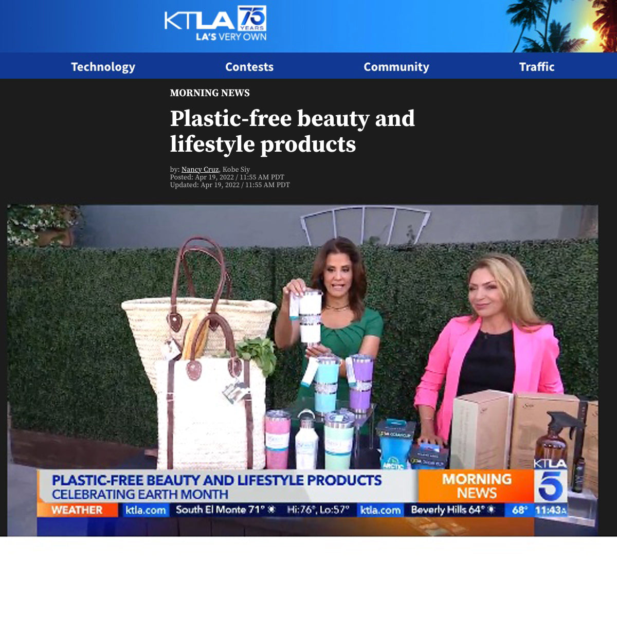 KTLA: Plastic-free beauty and lifestyle products