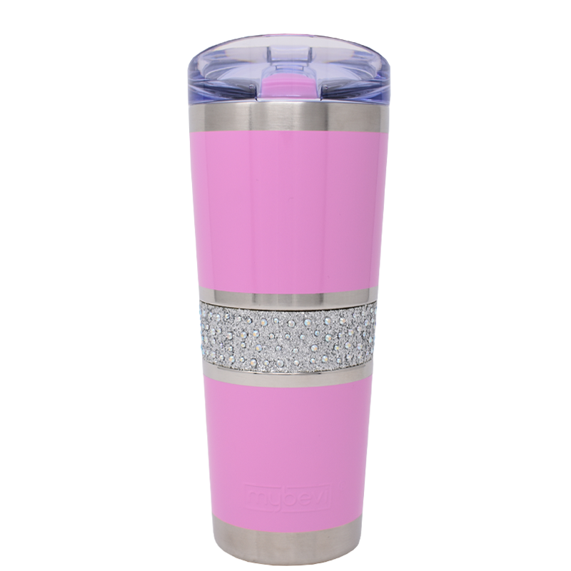 20 oz Hollywood Tumbler with Carry Ring Lid | Premium Insulated Bling Rhinestones Tumbler - Customizable