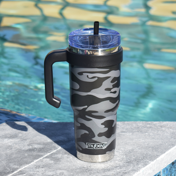 Tumbler with Straw and Handle | 32 oz Powder Coated Outlander