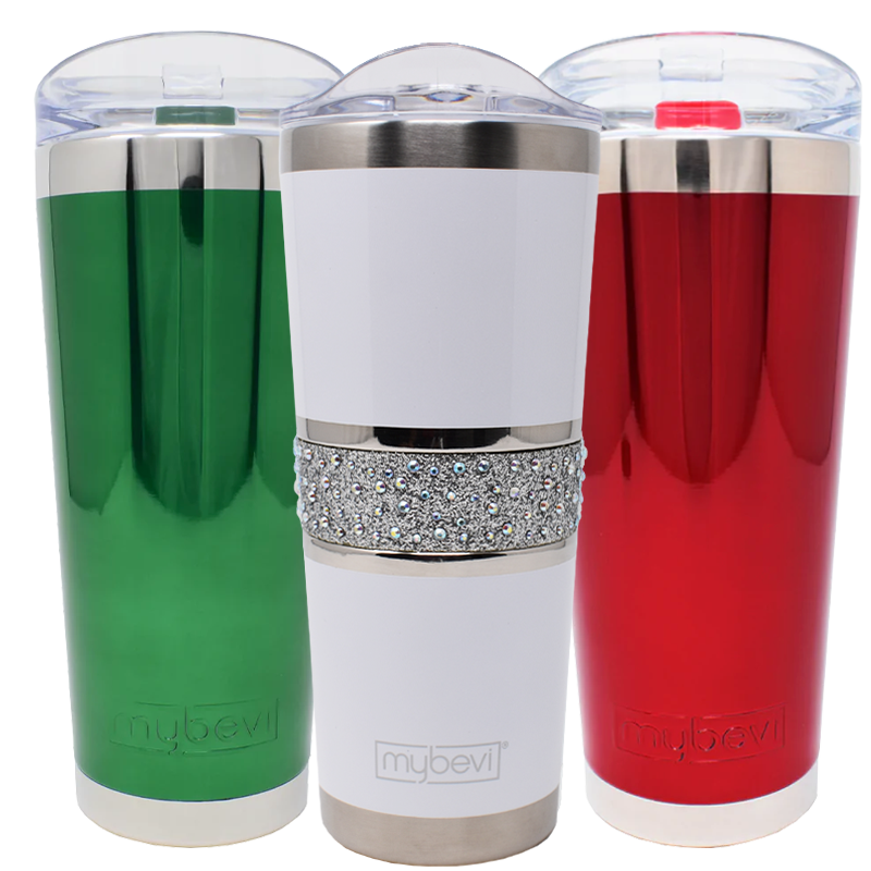 Classic Chrome Mirror Tumbler - 26 oz & Hollywood Tumbler - 20 oz. - Holiday Bundle