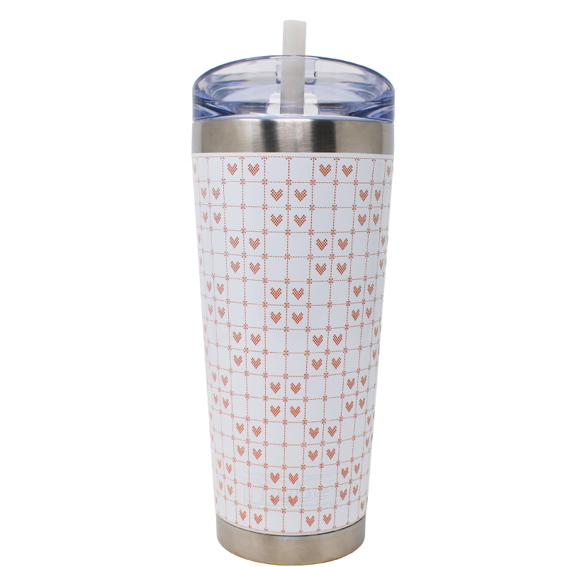 Limited Edition 26oz Classic Tumbler - Heart Knit