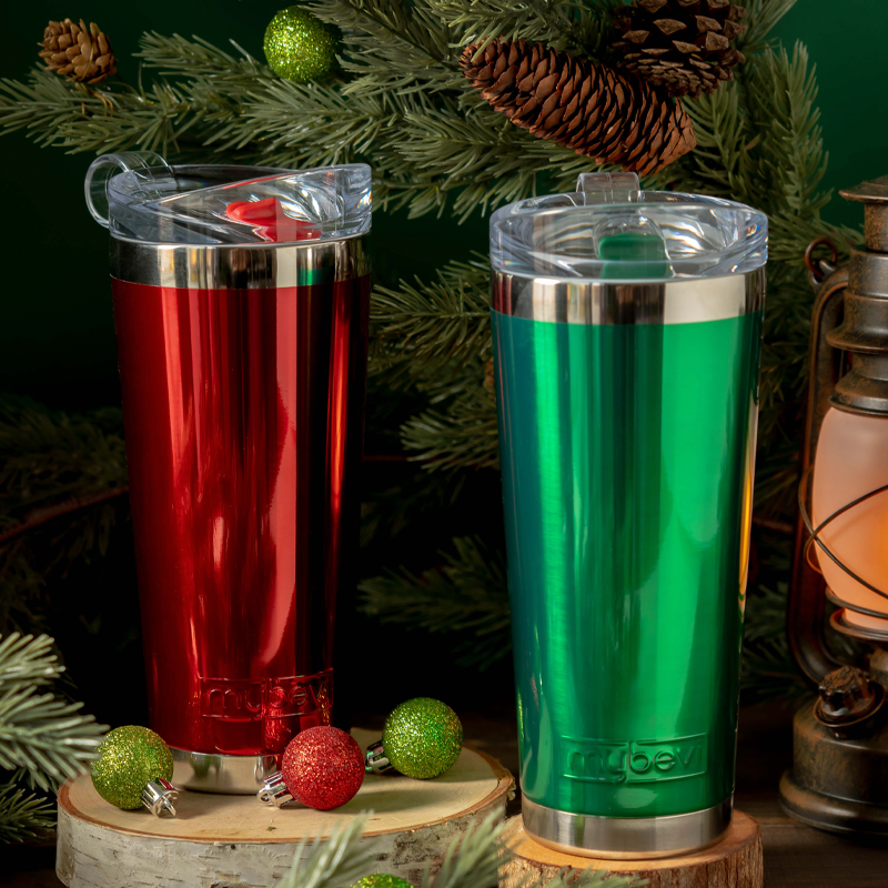 Classic Chrome Mirror Tumbler - 26 oz - Holiday Bundle