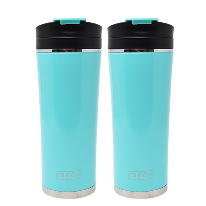 Commuter Tumbler - 16 oz. - Turquoise 2 Pack Bundle