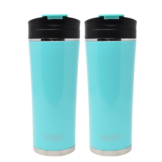 Commuter Tumbler - 16 oz. - Turquoise 2 Pack Bundle